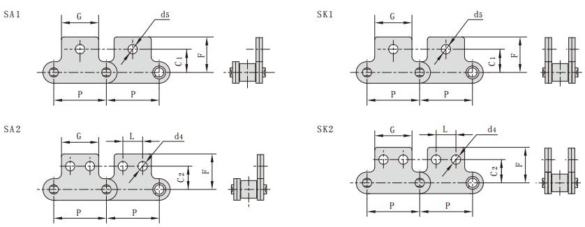 C2040SK2_雙節(jié)距單側(cè)雙側(cè)直